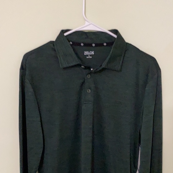 ZELOS ATHLETIC MENS TOP COLLARED LONG SLEEVE - Picture 2 of 11